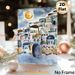 Mediterranean Hillside Town Painting Poster, Soft Watercolor Pastel-toned Clustered Hillside Buildings With Sun Poster, Warm Artistic Decor Suitable_maomaolike.com