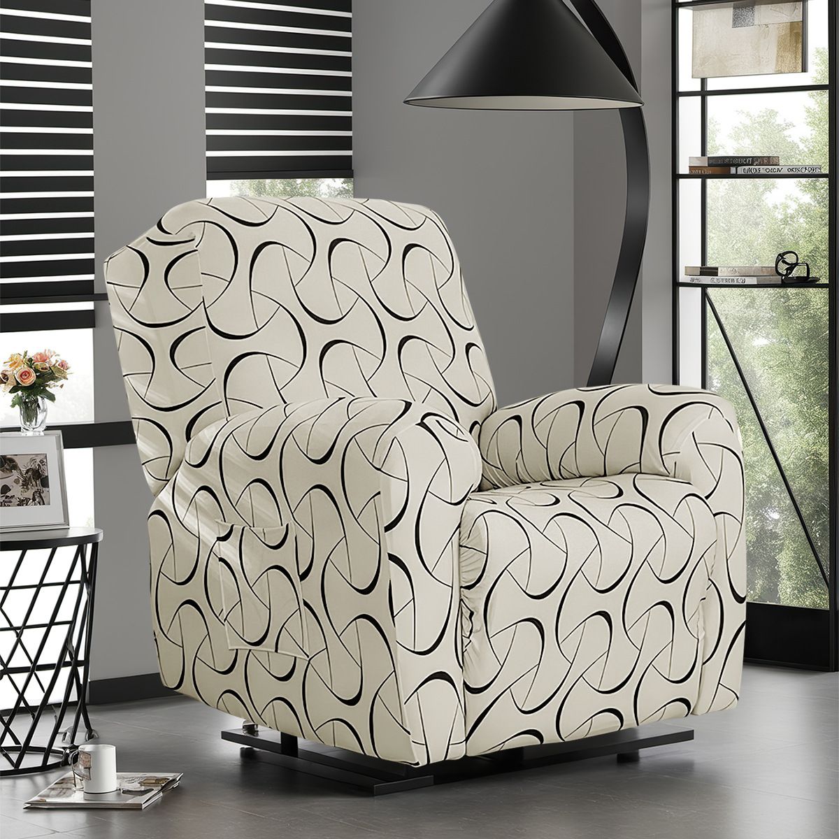 New Cross-border Elastic Printed Milk Silk Electric Recliner Cover, Single-seat Chivas Sofa Cover_maomaolike.com