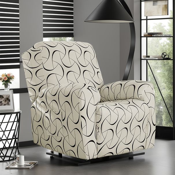 New Cross-border Elastic Printed Milk Silk Electric Recliner Cover, Single-seat Chivas Sofa Cover_maomaolike.com