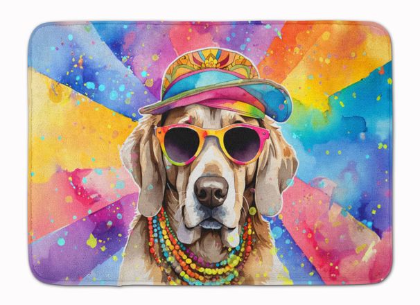 Weimaraner Hippie Dawg Memory Foam Kitchen Mat Machine Washable Anti-Fatigue Mat Cushion Comfort Bath Mat Or Kitchen Rug_maomaolike.com