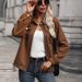 Women's Clothing lapel cardigan autumn new retro Maillard jacket coat_maomaolike.com