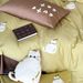 Cartoon Cute 100S Long-staple Cotton Four-piece Set Cat Patch Embroidery Casual Children's Quilt Cover Bedding_maomaolike.com