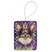 Papillon King Of Mardi Gras Porcelain Ornament Christmas Tree Hanging Decorations For Home Christmas Holiday, Rectangle, Gift, Multicolor_maomaolike.com