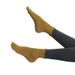 Unisex Mid-tube wooden ear lace non-slip yoga socks sweat-wicking ins Hipster Pilates trampoline women's five-finger socks_maomaolike.com