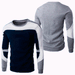 Men's Clothing new spring and autumn men's jacket sweatshirt fashion 3 color stitching men's casual Korean version pullover sweatshirt_maomaolike.com