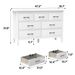 7 Drawer Dresser For Bedroom, Storage Cabinet With Metal Handles, Modern Closet Of Drawers For Living Room_maomaolike.com