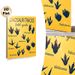 Dinosaur Tracks Painting Poster, Warm Yellow-toned Informative Dinosaur Footprint Field Guide Poster, Educational Design Suitable For Home Study_maomaolike.com