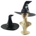 Unisex Halloween witch hat props wizard hat props black pointed wizard hat_maomaolike.com