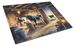 Cows Evening Milking Time Glass Cutting Board Decorative Tempered Glass Kitchen Cutting And Serving Board Large Size Chopping Board_maomaolike.com