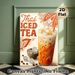 Thai Iced Tea Painting Poster, Warm-toned Bohemian Style Poster, Appealing Drink-themed Decor Ideal For Café, Kitchen And Dining Area_maomaolike.com