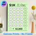 $1K 30 Days Savings Challenge Painting Poster, Light Green Minimalist Savings Tracker Poster, Practical Tool To Plan And Track Savings, Ideal For Home_maomaolike.com