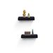Floating Shelves 14.96" Wall Mounted Wood Shelves For Bathroom, Bedroom, Living Room, Kitchen, Hanging Shelf For Books/Storage/Decor With Invisible Brackets, Black_maomaolike.com