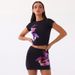 Women's clothing new short-sleeved printed hip skirt suit ladies high-end suit two-piece skirt_maomaolike.com