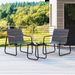 3 Pieces Patio Bistro Set Outdoor Fabric Conversation Set Up To 330 Lbs For Porch, Patio, Balcony And Other Small Spaces_maomaolike.com