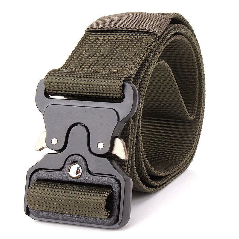 HOT New Genuine Tactical Quick Release Outdoor Military Soft Real Nylon Canvas Sports Accessories Men and Women Black Belt_maomaolike.com