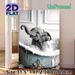Elephant Bath Themed Painting Poster, Monochrome Whimsical Poster, Playful Elephant In Vintage Bathtub With Foam Design, Brings Lighthearted Charm_maomaolike.com