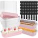 50Pcs Mini Cake Set With Lids And Fork Spoons 200ml Rectangle Baking Cups Aluminum Loaf Pans Portable Foil Bread_maomaolike.com