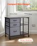 Mobile Metal File Cabinet With 3 Fabric Drawers And 2 Open Shelves Brown_maomaolike.com