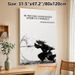 Miyamoto Musashi Samurai Quote Painting Poster, Monochrome Ink-wash Style Sword-wielding Samurai Poster, Inspirational Motivational Quote Wall Decor_maomaolike.com