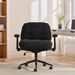 Cross Legged Office Chair With Flip-Up Arms, Adjustable Height Swivel Desk Chair, Wider & Thickened Cushion Ergonomic Rolling Chair For Home Office, Vanity, Study._maomaolike.com
