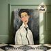 Gentleman Portrait Painting Poster, Vintage Expressionist Style Poster, Soft-toned Portrait Of A Man In Shirt And Tie, Classic Artistic Decor For_maomaolike.com