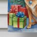Finnish Spitz Christmas Reindeer House Flag Large Porch Sleeve Pole Decorative Outside Yard Banner Artwork Wall Hanging, Polyester, House Size, Multicolor_maomaolike.com