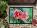 Alabama Camellia In Watercolor Doormat Front Door Mat Indoor Outdoor Rugs For Entryway, Non Slip Washable Low Pile, 24H X 36W_maomaolike.com
