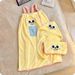Big Eye Cute Towel Four-Piece Set Student Bath Skirt Coral Fleece Quick-Dry Absorbent Bathrobe Dormitory Use Home_maomaolike.com