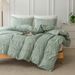 Ultra Soft Reversible Floral Print Duvet Cover Set - Twin - Sage Green_maomaolike.com