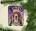 American English Coonhound King Of Mardi Gras Porcelain Ornament Christmas Tree Hanging Decorations For Home Christmas Holiday, Rectangle, Gift, Multicolor_maomaolike.com