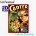 Vintage Magician Carter The Great Painting Poster, Vibrant Retro Fantasy Poster, Nostalgic Mystical Design With Whimsical Sprites, Ideal For Home Wall_maomaolike.com