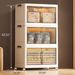 292 QT 25.6 Inch Wide Clear Door Foldable Storage Box – 3-Tier Large Capacity Organizer, Easy Access, Space-Saving Foldable Design_maomaolike.com