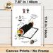 Kimbap Making Guide Painting Poster, Vibrant Hand-drawn Illustrated Seaweed Rice Roll Making Steps Poster, Practical Cooking Instruction Ideal For_maomaolike.com