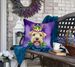 Wheaten Terrier King Of Mardi Gras Throw Pillow Machine Washable, Indoor Outdoor Decorative Pillow For Couch, Bed Or Patio, 18Hx18W_maomaolike.com
