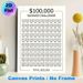 $100,000 Savings Challenge Painting Poster, Minimalist Envelope-style Savings Tracker Poster, Practical Design To Track And Reach Savings Goals, Ideal_maomaolike.com