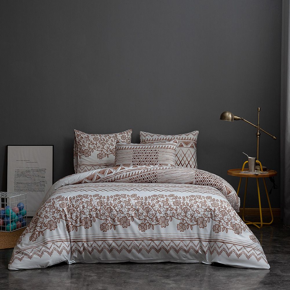 Sanded Printed Bedding Set Cover Set_maomaolike.com