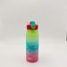 600ML Gradient Color Astronaut Plastic Space With Cartoon Sticker Drinking Water Bottle Outdoor Sports Tr_maomaolike.com