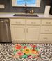 Ranunculus In Watercolor Memory Foam Kitchen Mat Machine Washable Anti-Fatigue Mat Cushion Comfort Bath Mat Or Kitchen Rug_maomaolike.com