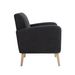 Mid-Century Modern Fabric Accent Armchair Single Sofa With Rubber Wood Legs For Living Room_maomaolike.com