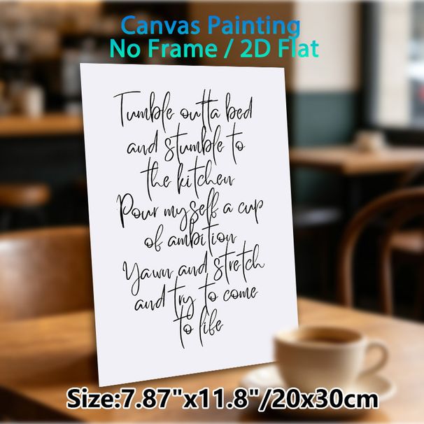 Kitchen Inspirational Quote Painting Poster, Minimalist Cursive Typography Poster, Warm Daily-themed Wall Decor, Ideal For Kitchen And Living Room_maomaolike.com