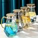 1PCS Diamond Texture Teapot Set Hot Cold Kettle Jug Transparent Coffee Pot Home Water Carafe Glass Pitcher_maomaolike.com