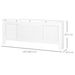 14-Panel Extendable Cover Display Shelf, White MDF Radiator Guard With Slatted Ventilation, Wall Mountable For Hallway_maomaolike.com