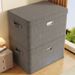 Cotton Linen Large Capacity Foldable Thickened Fabric Storage Bin Multifunctional Covered Extra Thick Clothing Organizer_maomaolike.com