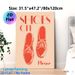 Shoes Off Reminder Painting Poster, Minimalist Retro Red Shoe Graphic Poster, Polite Entry Prompt Ideal For Home Entryways, Hallways_maomaolike.com