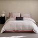 Maroch Spanish Charm Simple Elegant Striped Luxury Silk Bedding Autumn Winter Long Staple Cotton Brushed Four-Piece Set_maomaolike.com