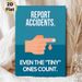 Workplace Safety Report Accidents Painting Poster, Minimalist Flat-design Graphic Poster, Clear Reminder To Report All Accidents Including Minor Ones_maomaolike.com