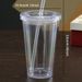 450ml Reuable Double-layer Platic Tranparent Drinking Water Bottle With Lid Straw Cup Outdoor Drink Tea Milk Mug_maomaolike.com