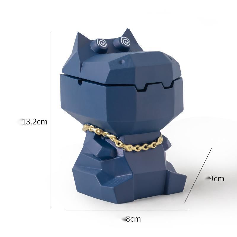 Hippo Ashtray With Lid High-end Creative Personality Trendy Ins Style Home Living Room Office Cartoon Ornament_maomaolike.com