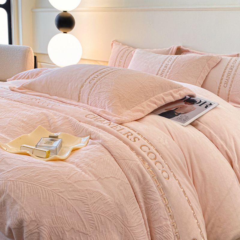Winter Milk Velvet Four-Piece Thickened Three-Piece Set Double-Sided Coral Fleece Warm Quilt Cover Bed Sheet Bedding Wholesale_maomaolike.com