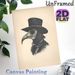 Plague Doctor Painting Poster, Vintage Monochrome Bird-masked Plague Doctor Portrait Poster, Unique Historical Gothic-style Decor Suitable For Home_maomaolike.com